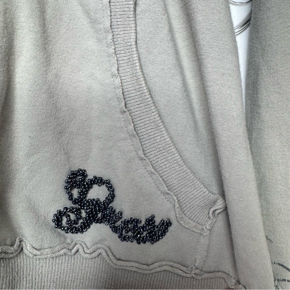 Guess sweater embroidered beads rhinestone jewels tattoo style ombré vintage - Picture 11 of 14